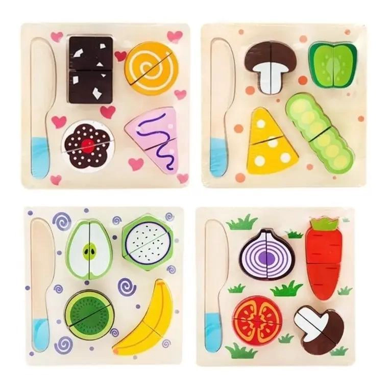 PACK DE 4 PUZZLES DE MADERA PARA JUGAR A COCINAR - 3