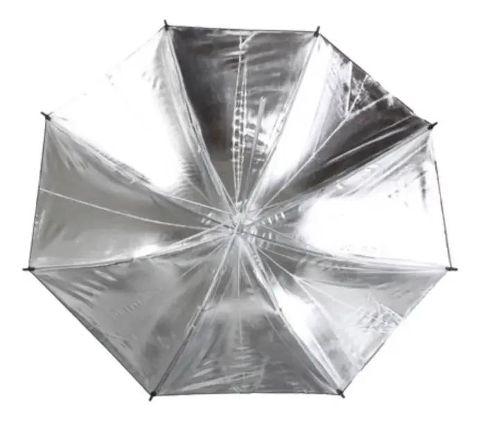 PARAGUAS FOTOGRAFICO REFLECTOR PLATEADO PARA ILUMINACION - 4