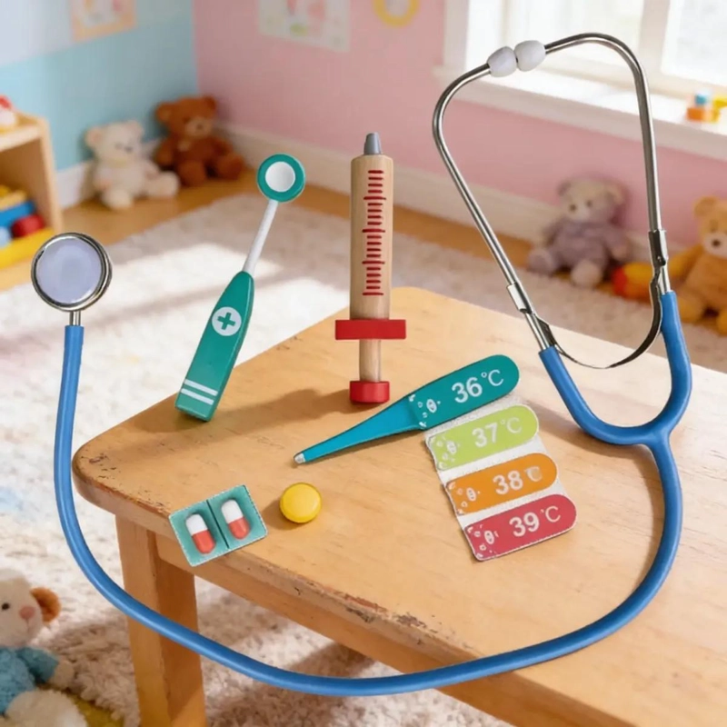 SET DE JUGUETE ME DICO DE MADERA PARA NIÑOS Y NIÑAS - 4