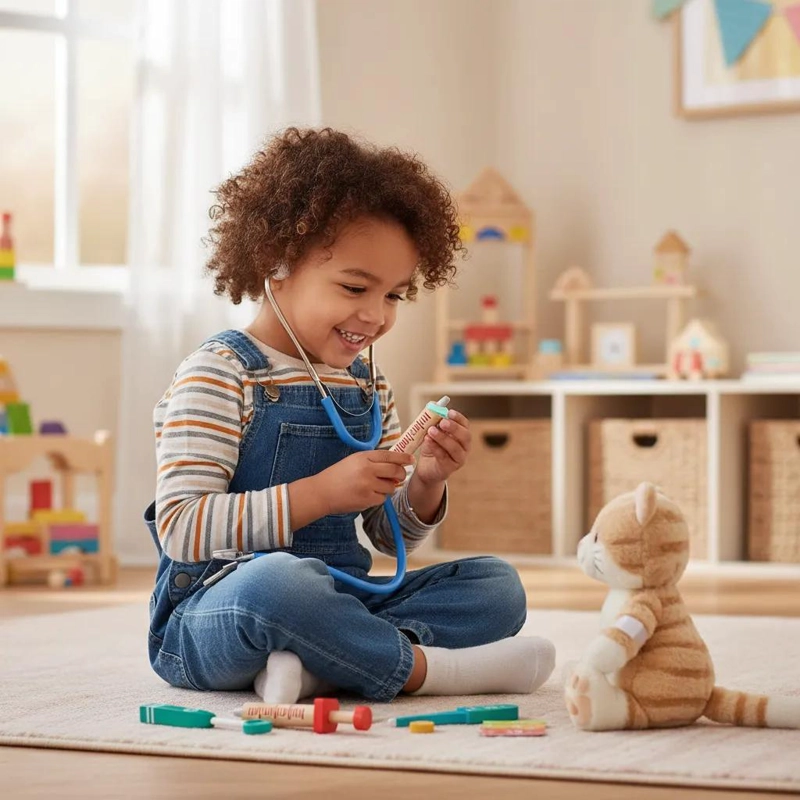SET DE JUGUETE ME DICO DE MADERA PARA NIÑOS Y NIÑAS - 6