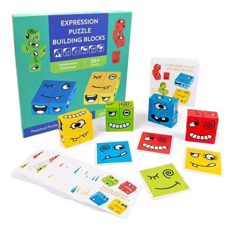 JUEGO DE PUZZLE DIDACTICO DE BLOQUES DE MADERA PARA NIÑOS - 5