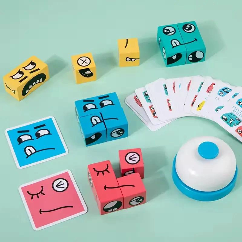 JUEGO DE PUZZLE DIDACTICO DE BLOQUES DE MADERA PARA NIÑOS - 6