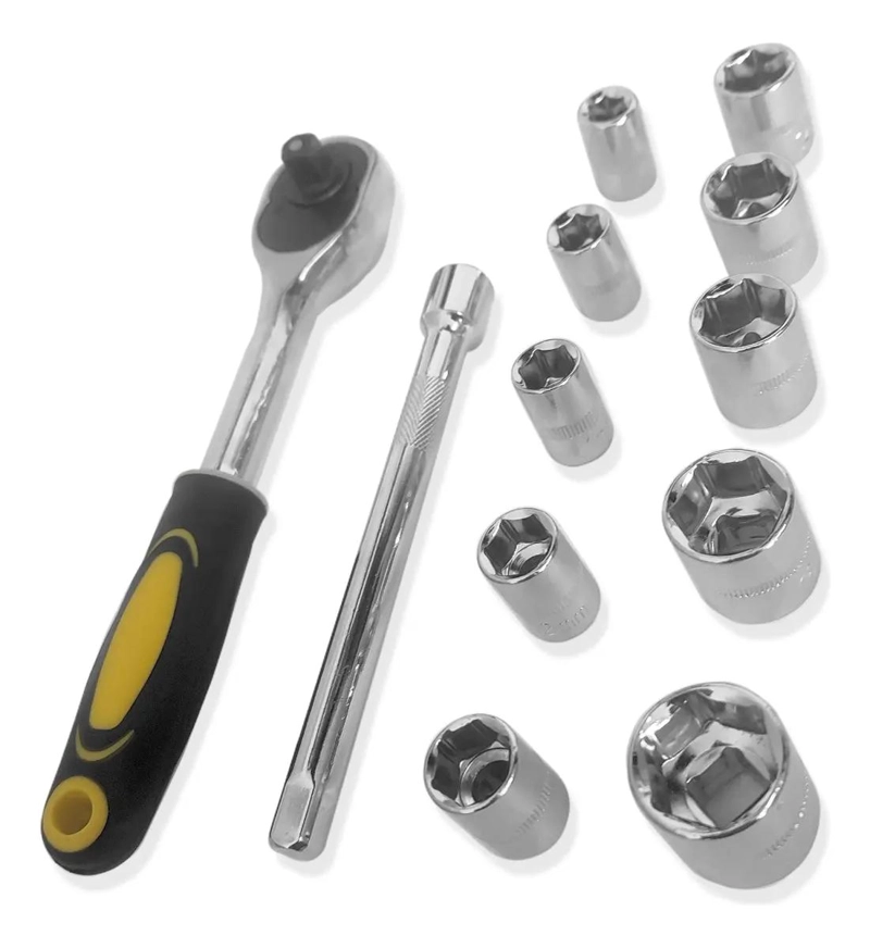 LLAVE CHICHARRA 3/8 CON DADOS Y BARRA DE EXTENSION DE 150MM - 2