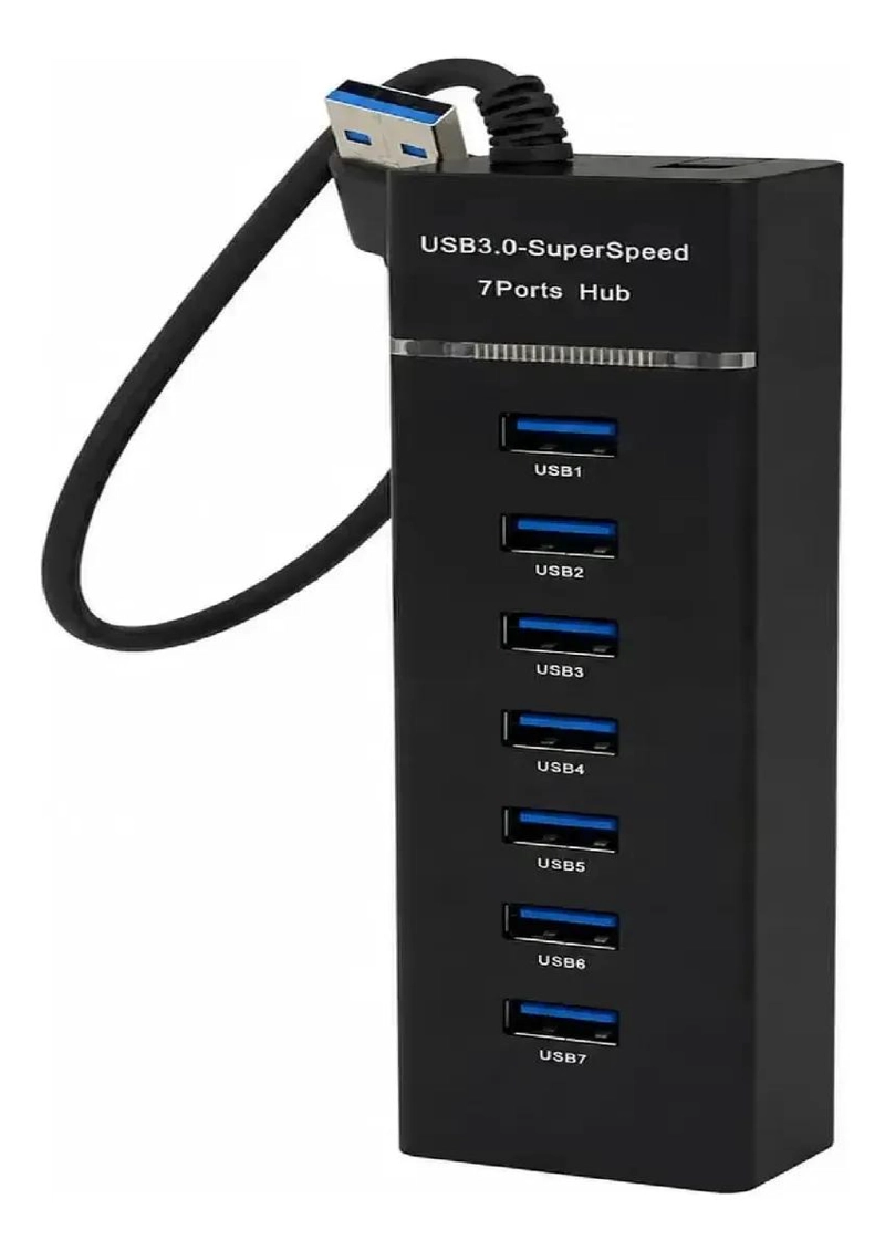 HUB USB 3.0 DE 7 PUERTOS CON CABLE DE 30 CM - 1