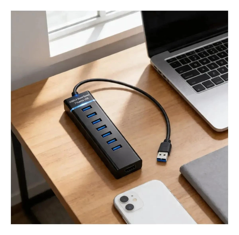 HUB USB 3.0 DE 7 PUERTOS CON CABLE DE 30 CM - 4