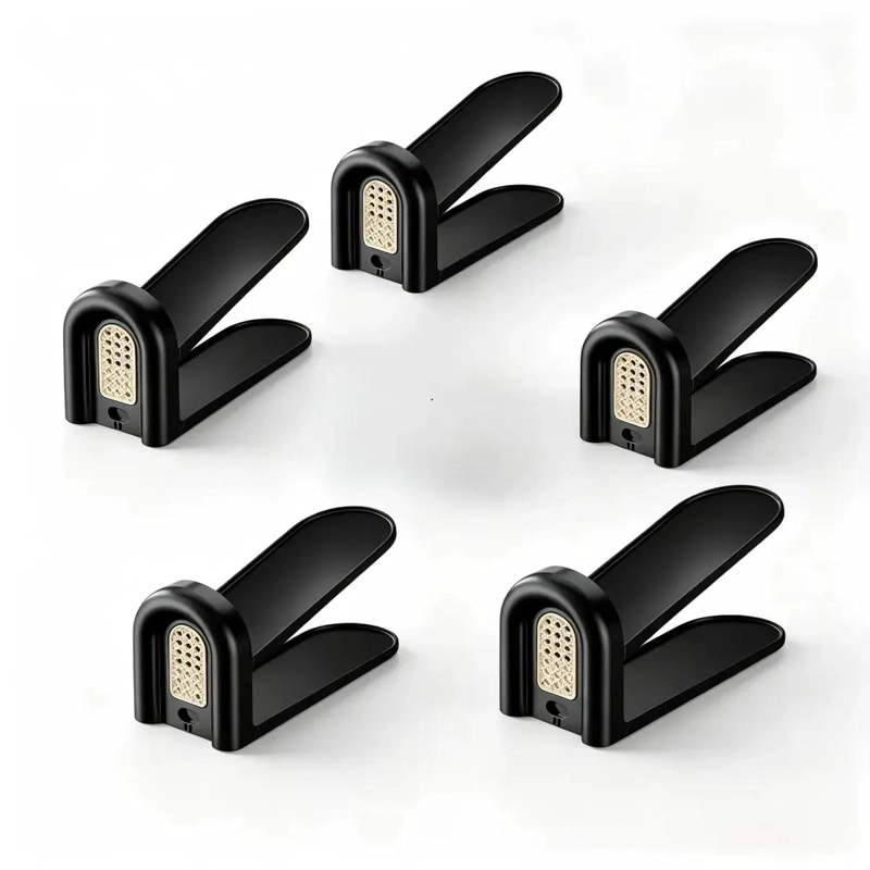 PACK DE 5 ORGANIZADORES DE ZAPATOS AJUSTABLES COLOR NEGRO - 1