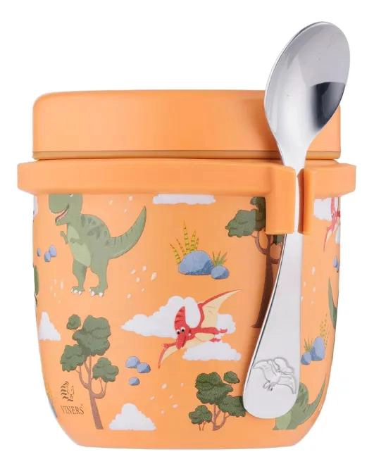 TERMO INFANTIL DINOSAURIOS CON CUCHARA 300ML - 1