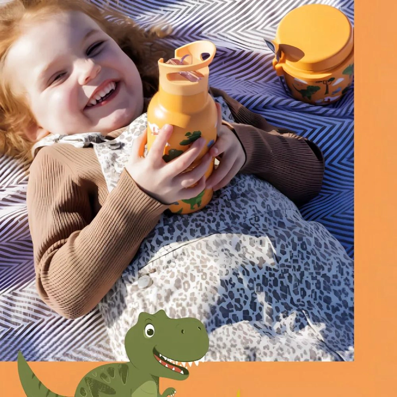 TERMO INFANTIL DINOSAURIOS CON CUCHARA 300ML - 4