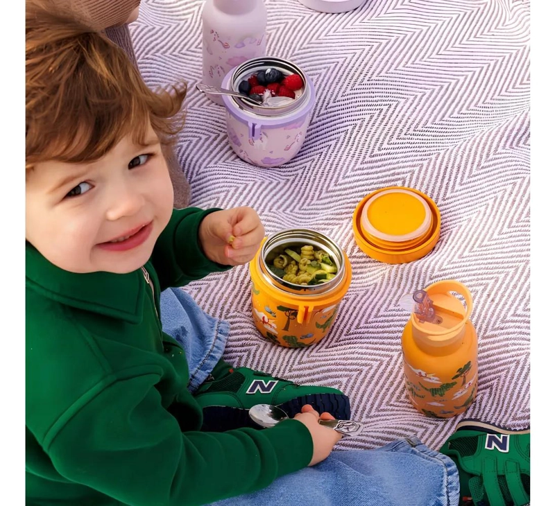 TERMO INFANTIL DINOSAURIOS CON CUCHARA 300ML - 6
