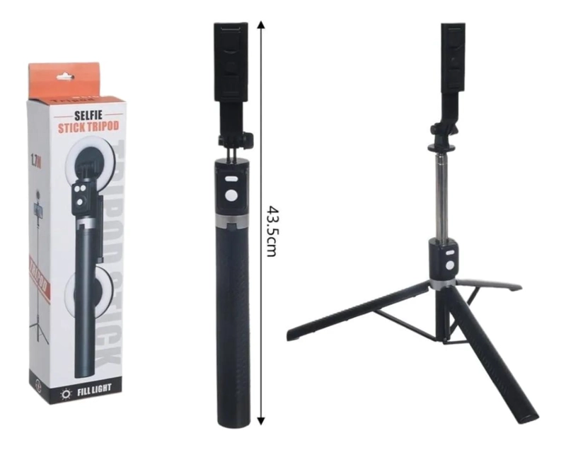 PALO MULTIFUNCIONAL PARA SELFIES Y TRIPODE CON LUZ AJUSTABLE - 1