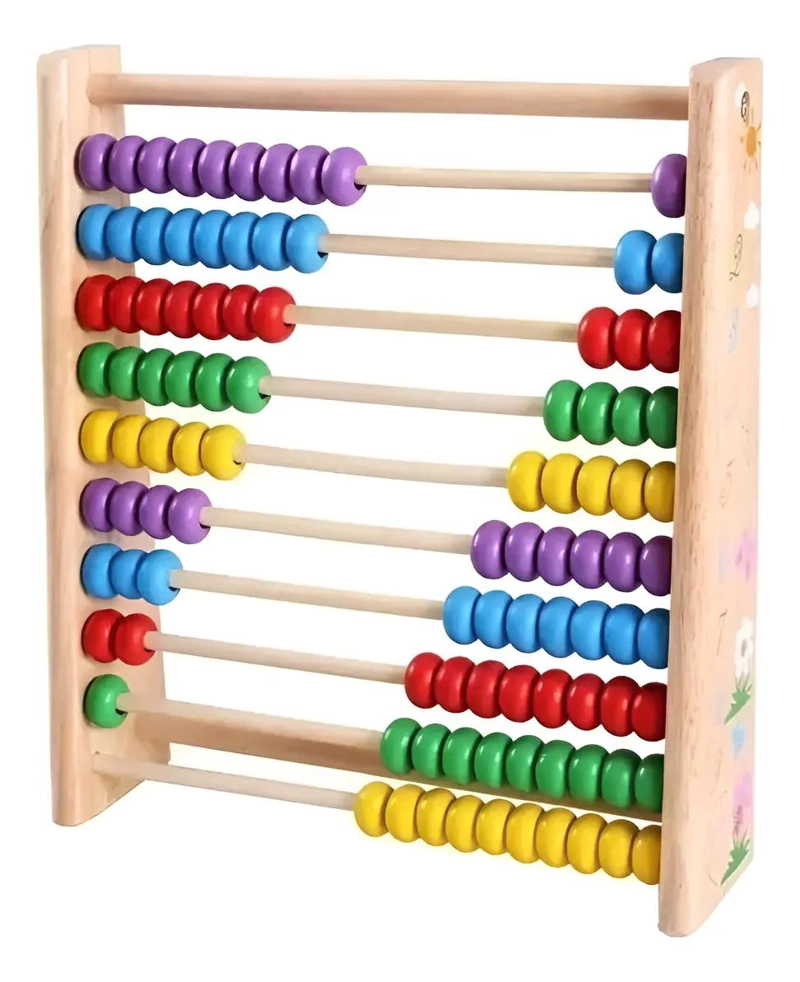 ABACO DE MADERA DIDACTICO PARA APRENDER NUMEROS - 1