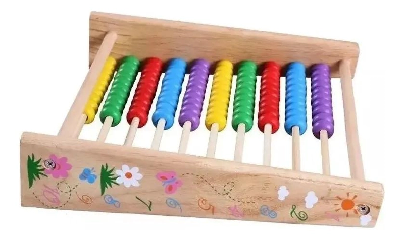 ABACO DE MADERA DIDACTICO PARA APRENDER NUMEROS - 4