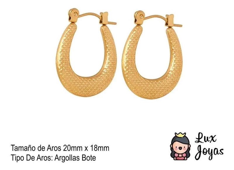 AROS BAÑADOS EN ORO 18K CON DISEÑO EXCLUSIVO Y ELEGANTE - 4