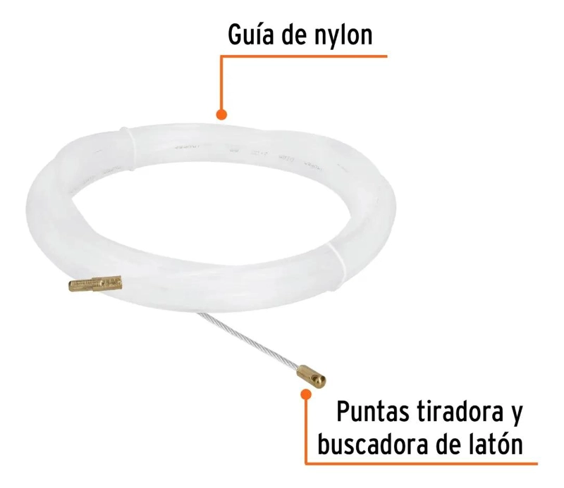 GUIA DE NYLON PARA ELECTRICISTAS 15 METROS CON PUNTAS DE LATON - 3