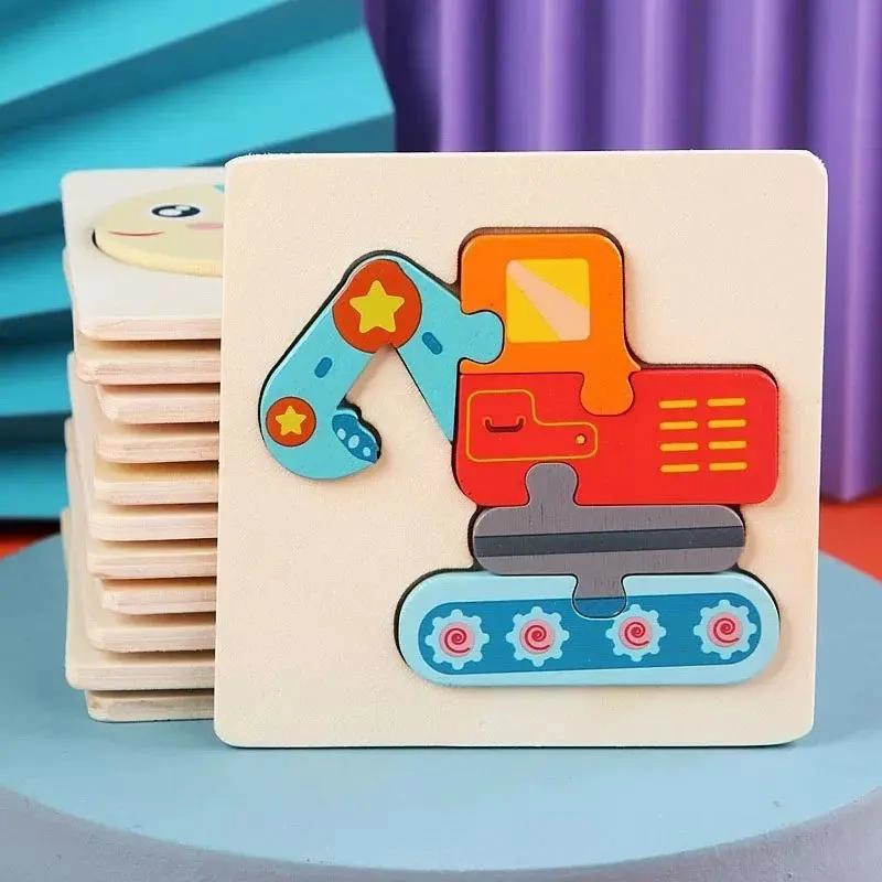 PACK DE 9 ROMPECABEZAS DE MADERA 3D PARA NIÑOS - 4