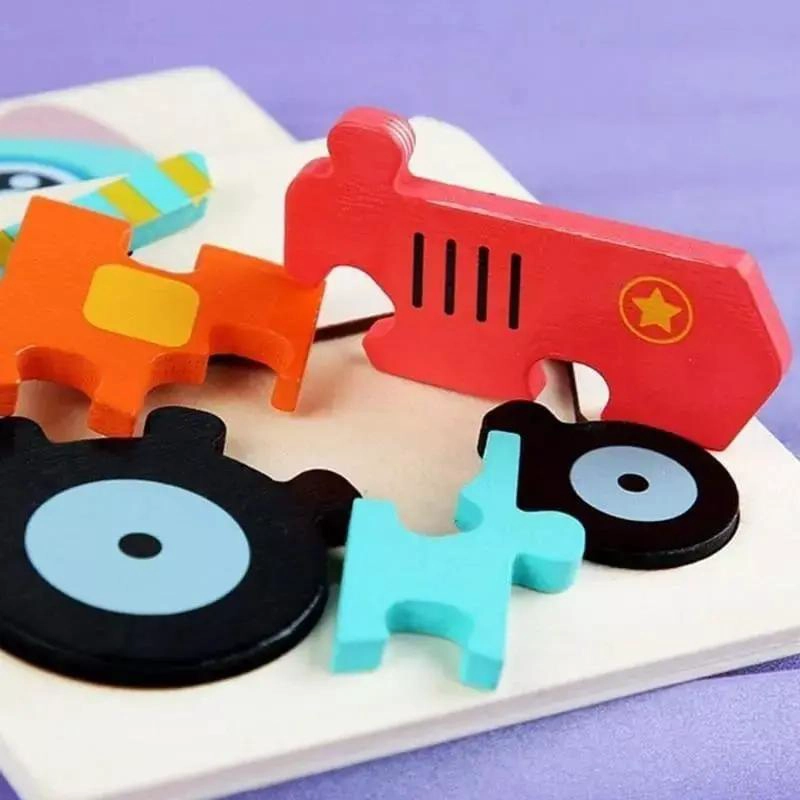 PACK DE 9 ROMPECABEZAS DE MADERA 3D PARA NIÑOS - 5