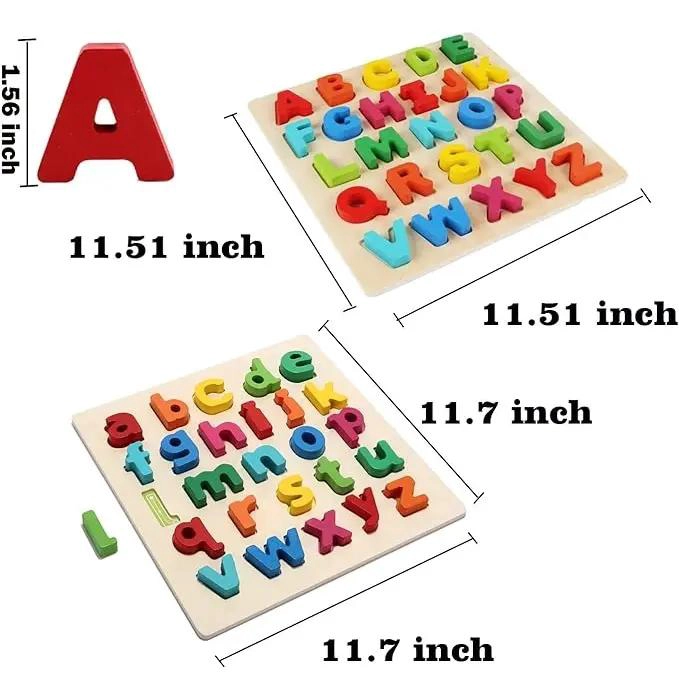 PUZZLE EDUCATIVO DE MADERA CON ABECEDARIO COMPLETO - 4