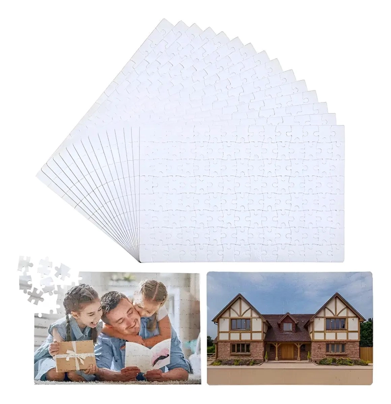 PACK DE 10 ROMPECABEZAS PERSONALIZABLES A4 PARA SUBLIMACION - 1