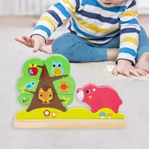 ROMPECABEZAS DE MADERA DIDACTICO PARA NIÑOS DE 6 MESES A 5 AÑOS - 6