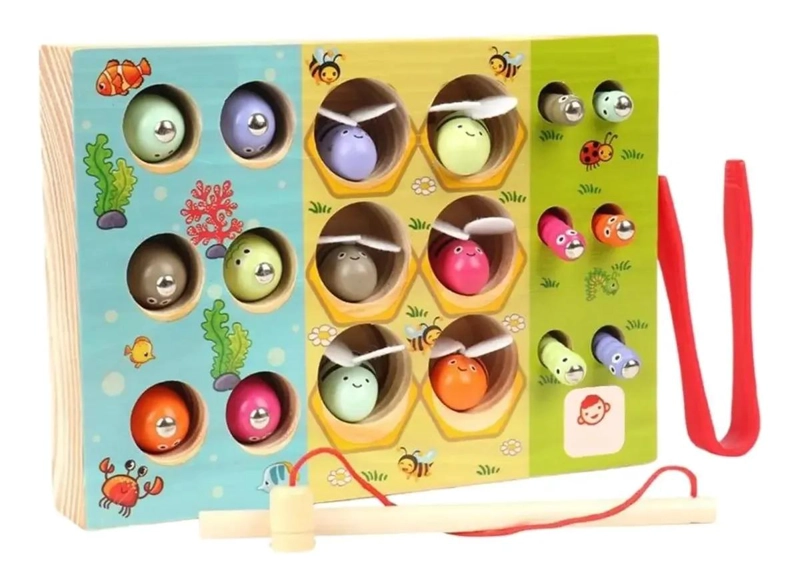 PUZZLE DE MADERA PARA NIÑOS CON FORMAS Y COLORES BRILLANTES - 3