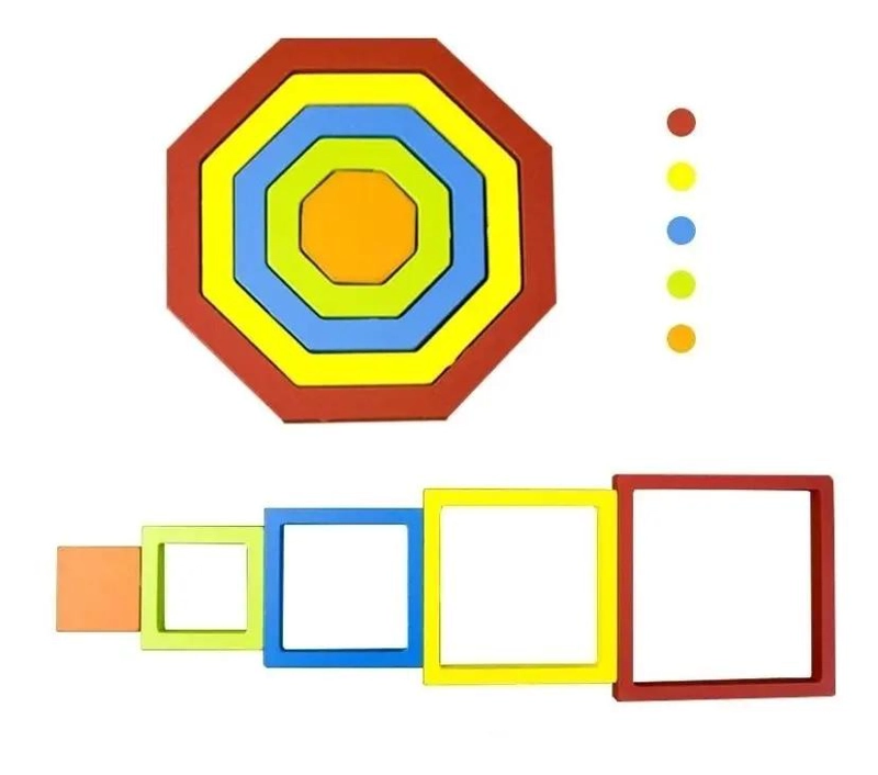 ROMPECABEZAS DE MADERA CON FORMAS GEOME TRICAS PARA NIÑOS - 6