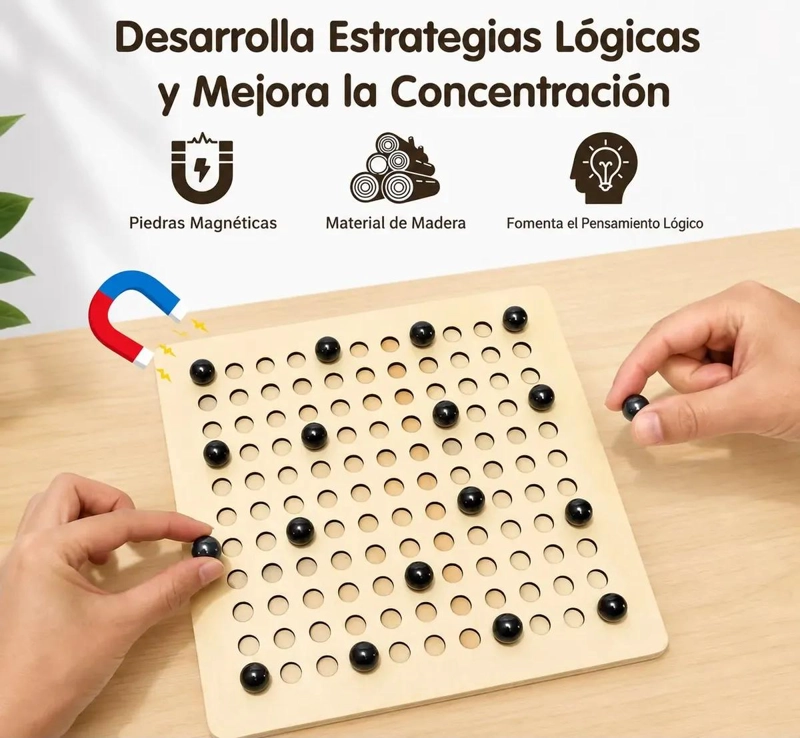 JUEGO DE MESA DIDACTICO DE MADERA PARA INGENIO Y CONCENTRACION - 2