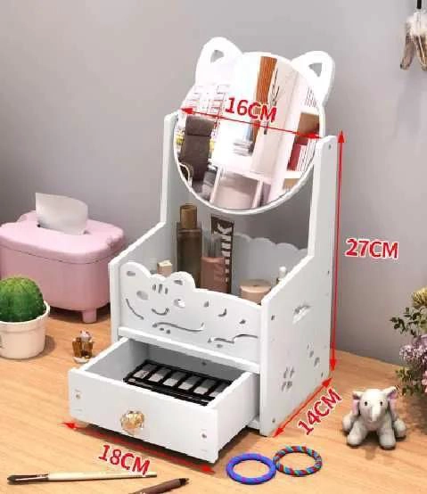 ORGANIZADOR DE MAQUILLAJE ROSA CON DISEÑO ELEGANTE Y FUNCIONAL - 2