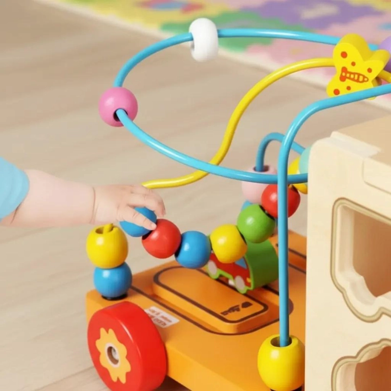 AUTO MONTESSORI DE MADERA PARA DESARROLLO INFANTIL - 4