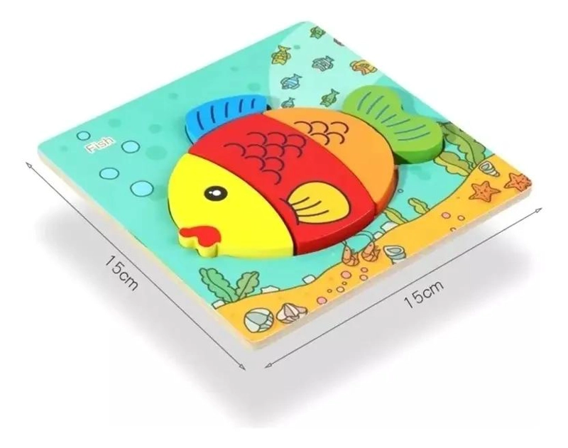 PUZZLE DE MADERA PARA NIÑOS CON ANIMALES Y TRANSPORTE - 4