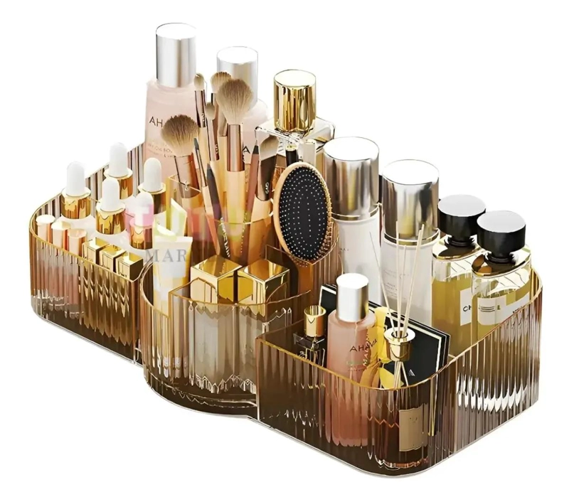 CAJA ORGANIZADORA DE MAQUILLAJE CRISTAL ELEGANTE CON COMPARTIMENTOS - 5