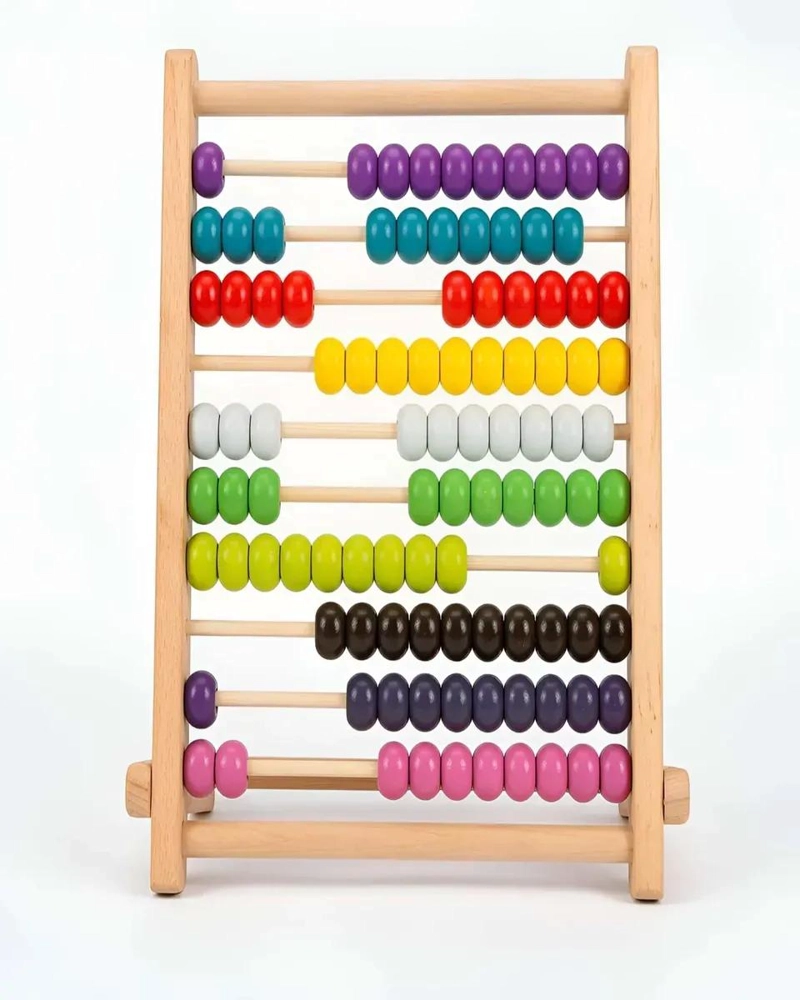 ABACO VERTICAL DE MADERA PARA APRENDIZAJE INFANTIL - 1