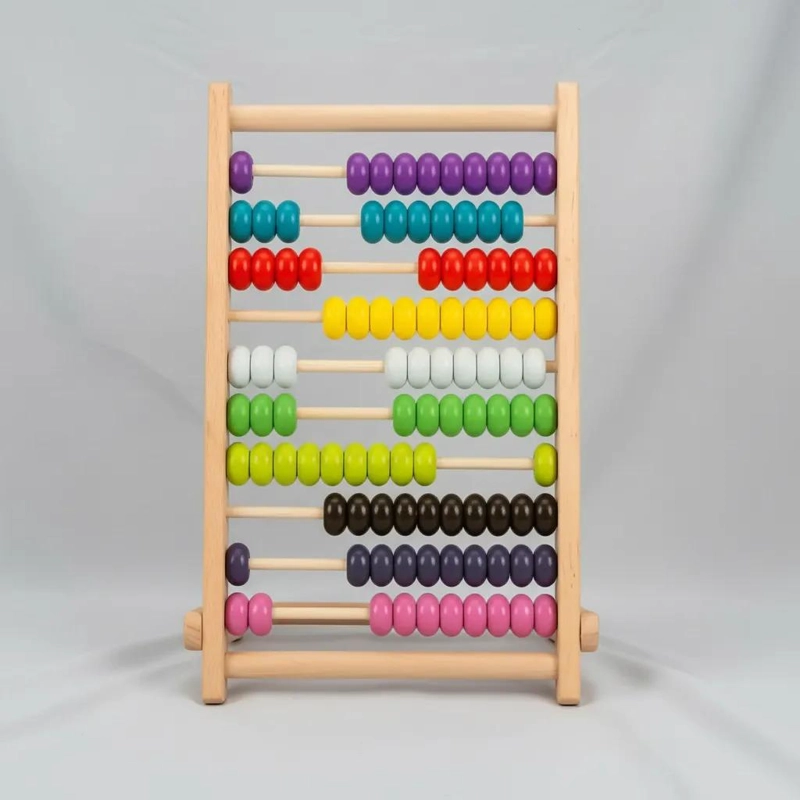 ABACO VERTICAL DE MADERA PARA APRENDIZAJE INFANTIL - 5