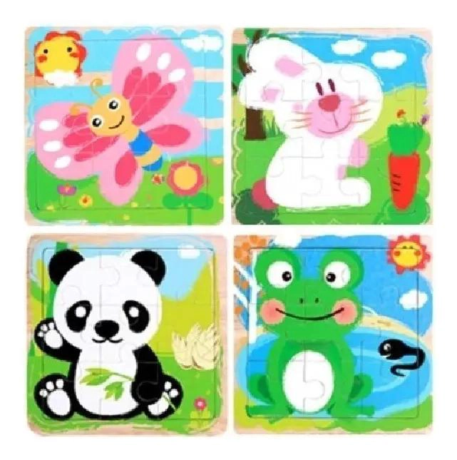 ROMPECABEZAS DIDACTICO DE MADERA PARA NIÑOS CON ANIMALES - 3