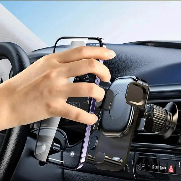 SOPORTE PORTA CELULAR PARA AUTO REJILLA VENTILACION AJUSTABLE - 2