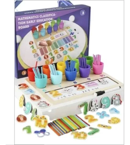 JUEGO EDUCATIVO DE MADERA PARA APRENDER NUMEROS Y MATEMATICAS - 9