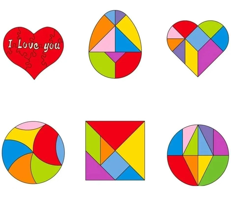 ROMPECABEZAS DE MADERA TANGRAM COLORIDO PARA NIÑOS - 3