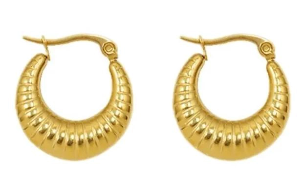 AROS BAÑADOS EN ORO 18K DISEÑO EXCLUSIVO Y ELEGANTE - 1