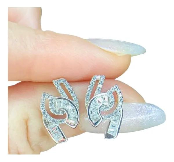AROS DE PLATA 925 CON MICROZIRCONES PARA USO DIARIO - 3