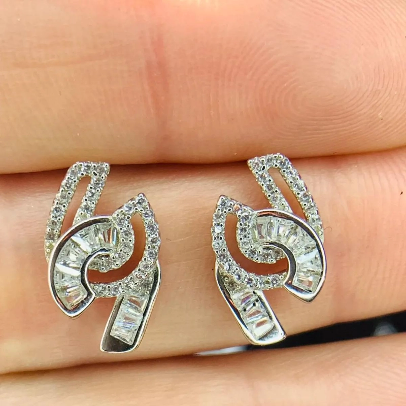 AROS DE PLATA 925 CON MICROZIRCONES PARA USO DIARIO - 4