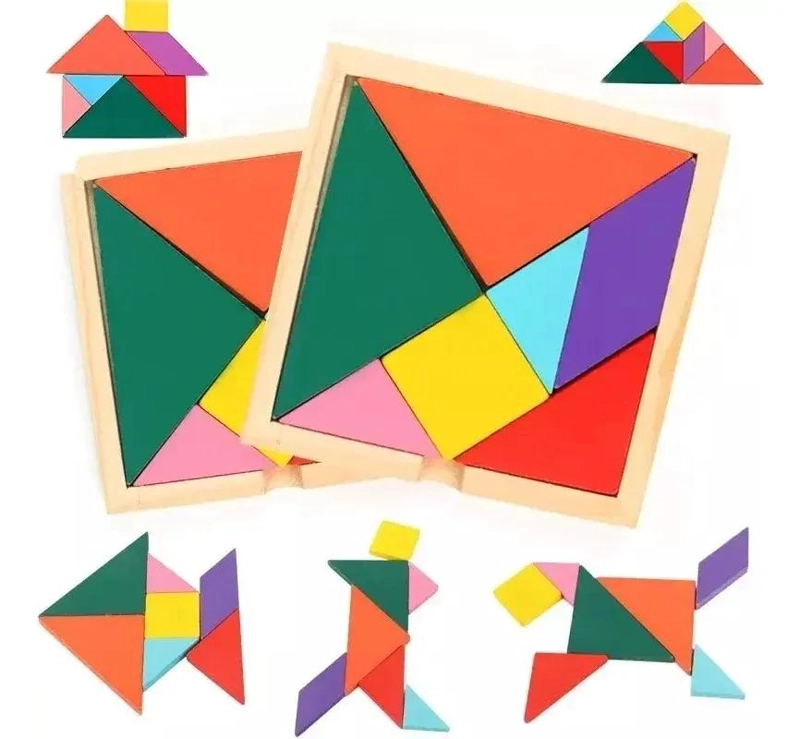 SET DE 5 ROMPECABEZAS DE MADERA PARA NIÑOS - 1