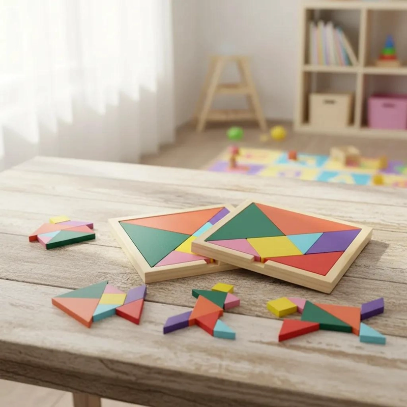 SET DE 5 ROMPECABEZAS DE MADERA PARA NIÑOS - 3