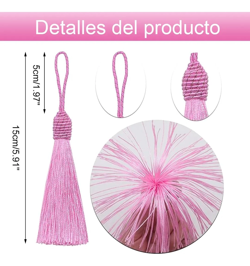 LLAVERO DE BORLA COLORIDO PARA MANUALIDADES Y ACCESORIOS - 3