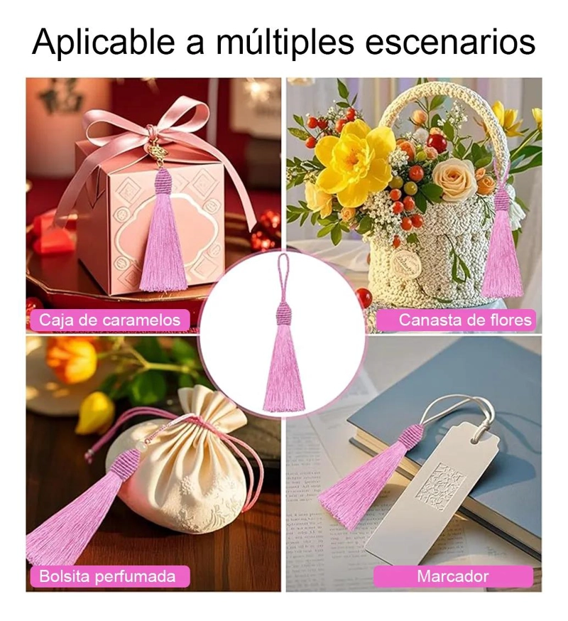 LLAVERO DE BORLA COLORIDO PARA MANUALIDADES Y ACCESORIOS - 5