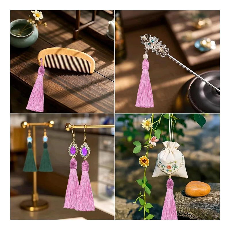 LLAVERO DE BORLA COLORIDO PARA MANUALIDADES Y ACCESORIOS - 8