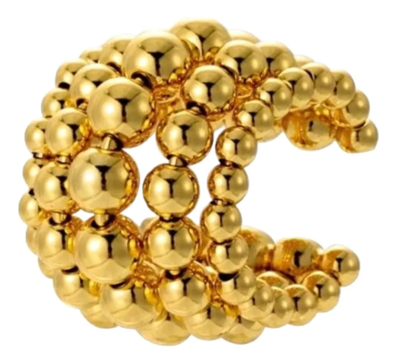 MAXI EARCUFF ELEGANTE EN BAÑO DE ORO 18K PARA ESTILO UNICO - 1