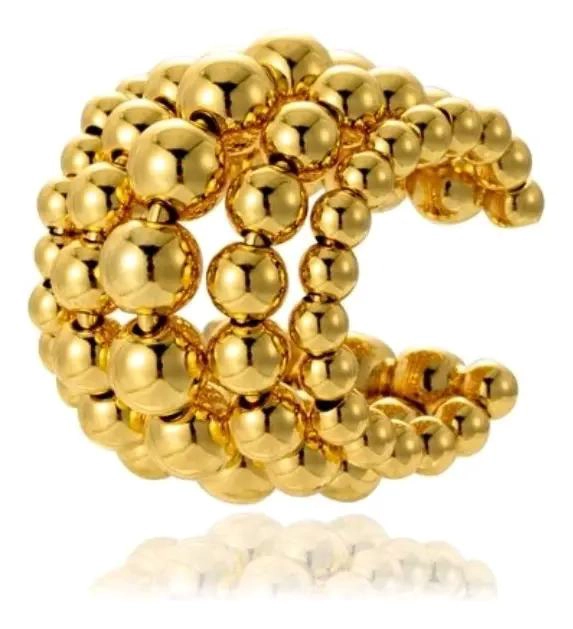 MAXI EARCUFF ELEGANTE EN BAÑO DE ORO 18K PARA ESTILO UNICO - 2