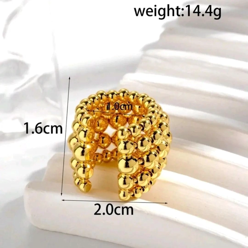 MAXI EARCUFF ELEGANTE EN BAÑO DE ORO 18K PARA ESTILO UNICO - 3