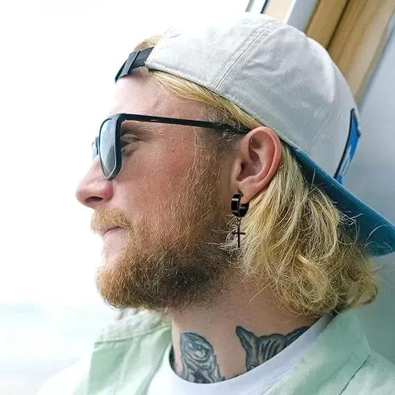 PENDIENTES PERFORADOS GEOME TRICOS PARA HOMBRE Y MUJER - 5