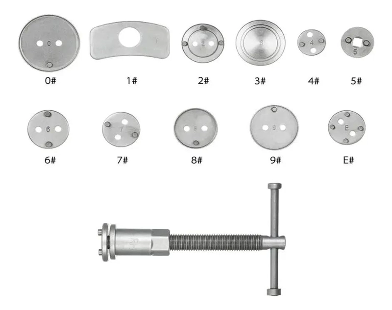 SET PRENSAS COMPRESOR CALIPER DELANTERO Y TRASERO - 2