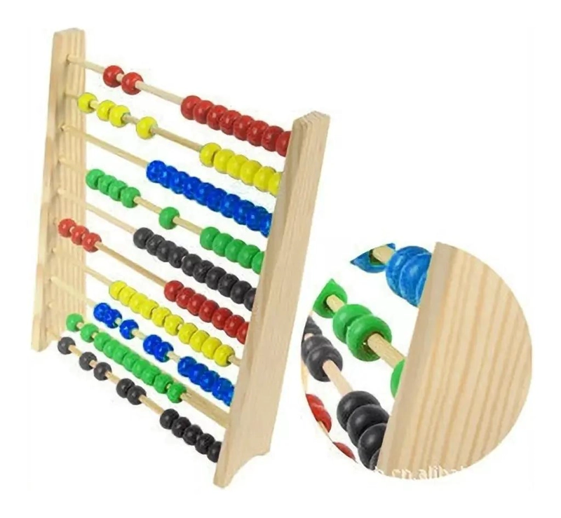 ABACO DE MADERA DIDACTICO PARA APRENDIZAJE INFANTIL - 3